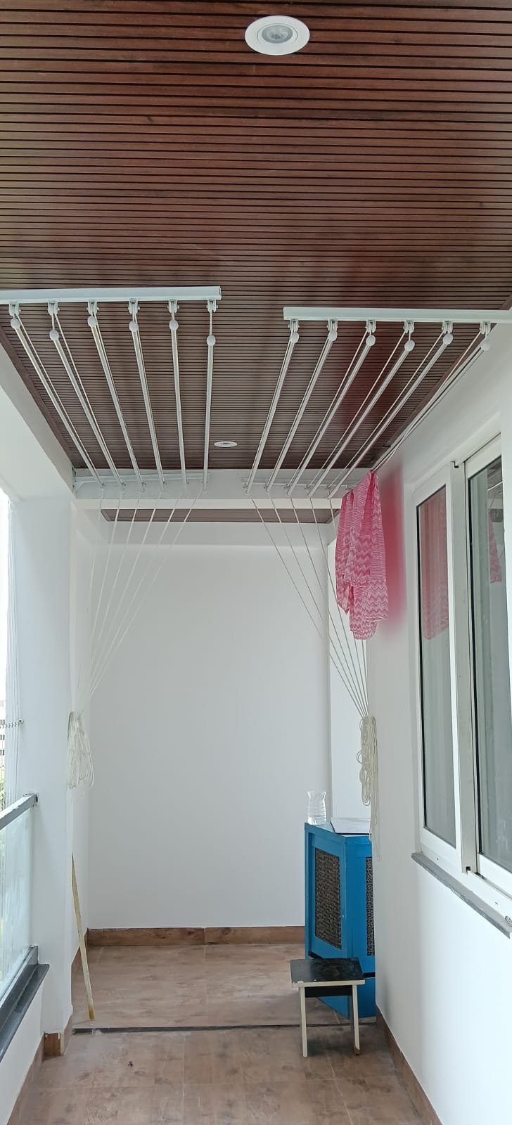 Utility Area Installation — ceiling mounted cloth drying hanger in Hyderabad