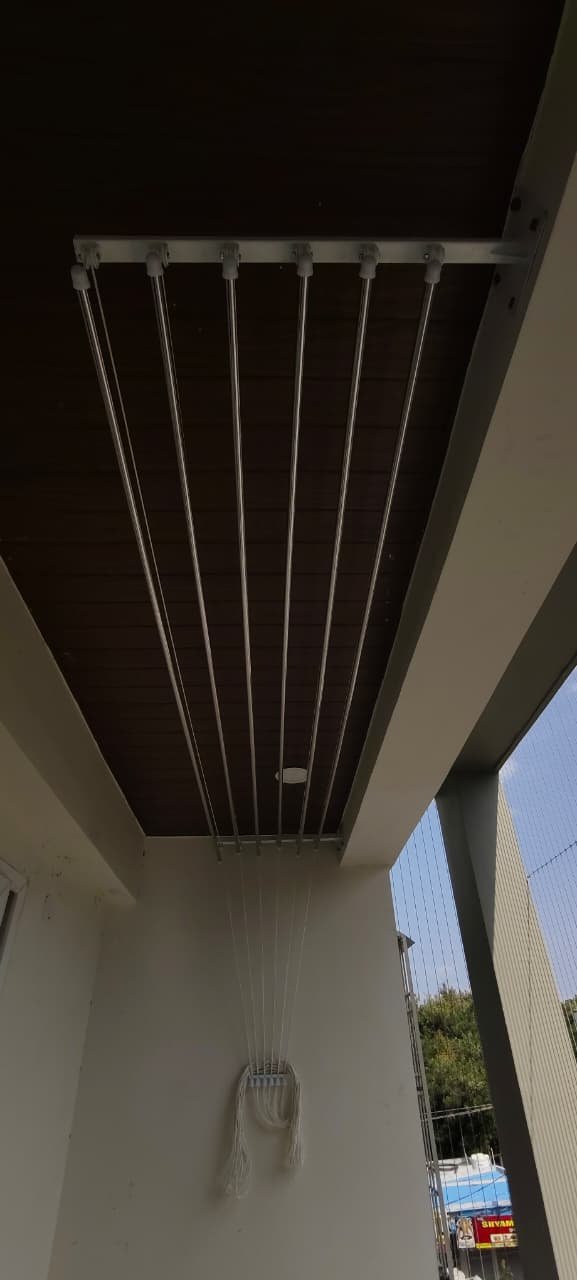 Balcony Cloth Hanger Installation — ceiling mounted cloth drying hanger in Hyderabad
