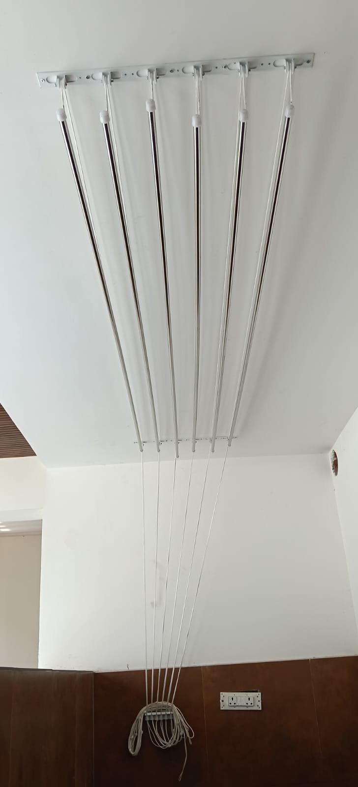 High-Rise Balcony Installation — ceiling mounted cloth drying hanger in Hyderabad